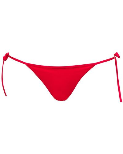 DSquared² Swim Bikini Bottom With Lettering In Nylon Stretch - Red