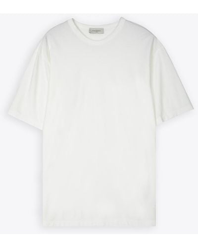Piacenza Cashmere T-Shirt Lightweight Cotton T-Shirt - White