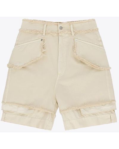 1017 ALYX 9SM Denim Short Cream Denim Layered Shorts - Natural
