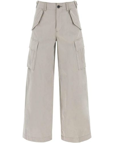 Sacai Peach Skin Technical Cargo Trousers - Grey