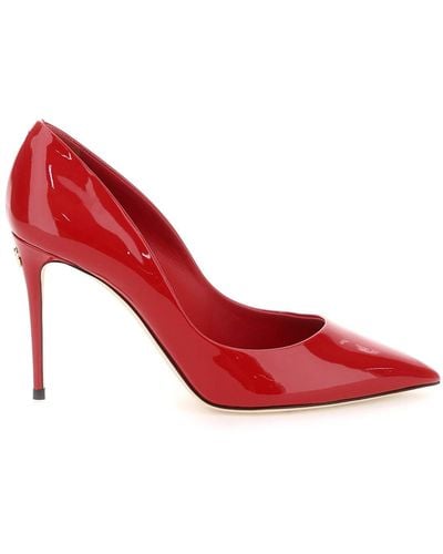 Dolce & Gabbana Patent Leather Pumps - Red