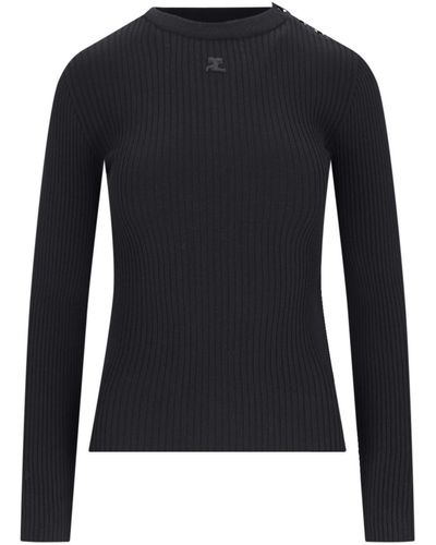 Courreges Ribbed Sweater - Blue