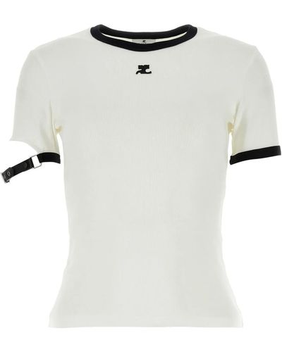 Courreges Cotton T-Shirt - White