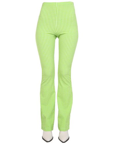 MSGM Plaid Pattern Pants - Green