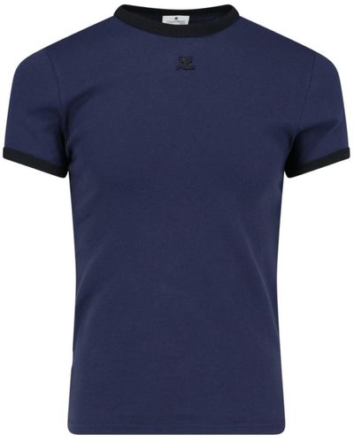 Courreges 'bumpy Reedition' T-shirt - Blue