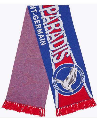 3.PARADIS Home Oversized Scarf Psg Collab Scarf With Slogan - Home Oversized Scarf - Red