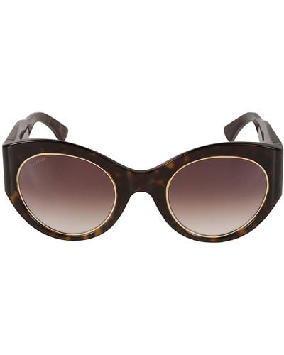 Cartier Cat-Eye Round Glasses - Brown