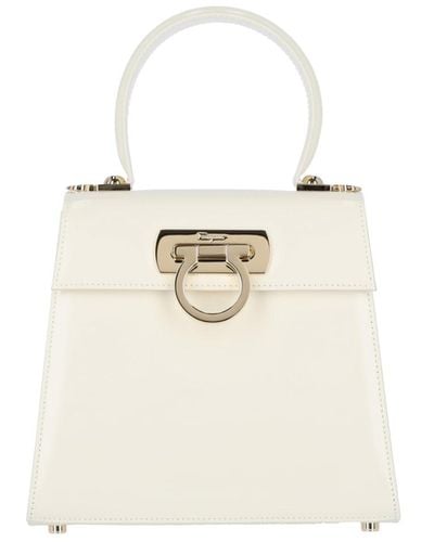 Ferragamo Iconic S Handbag - White