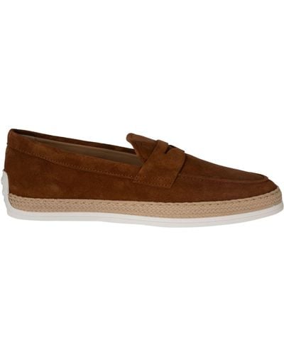 Tod's Rafia Loafers - Brown