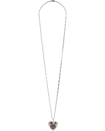 Alexander McQueen Heart Pendant Necklace - Metallic