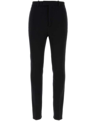 Ferragamo Pants With Tapered Legs - Black