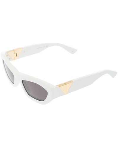 Bottega Veneta White Sunglasses In Recycled Acetate