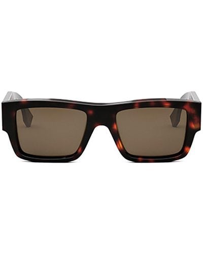 Fendi Rectangular Frame Sunglasses - Multicolor