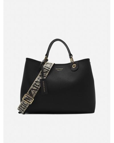Giorgio Armani Medium Myea Bag Handbag - Black