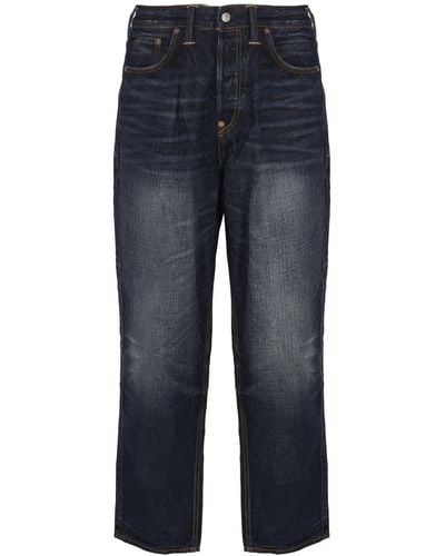 Evisu Cotton Denim Jeans - Blue
