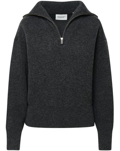 Isabel Marant Wool Blend Fancy Sweater - Black