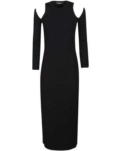 DSquared² Cut-out Midi Dress - Black