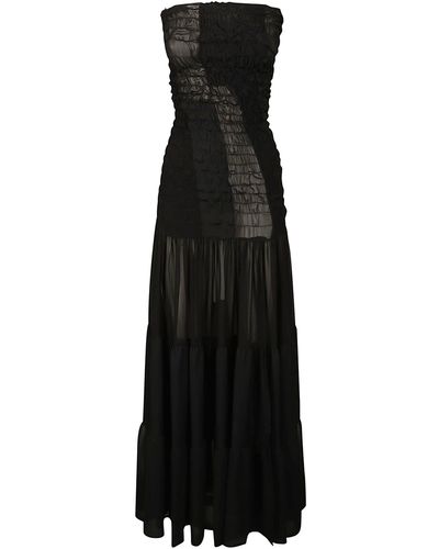 Dondup Ruffle Sleeveless Dress - Black