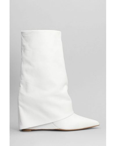 The Seller Ankle Boots Inside Wedge - White