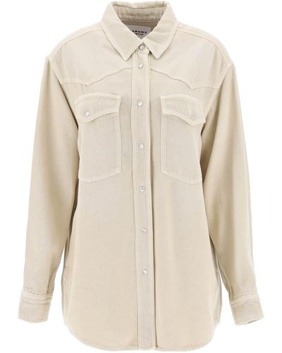 Isabel Marant Isabel Marant Etoile 'tainami' Light Denim Shirt - Natural