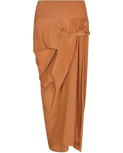 Ermanno Scervino Ruffle Drapped Skirt - Orange
