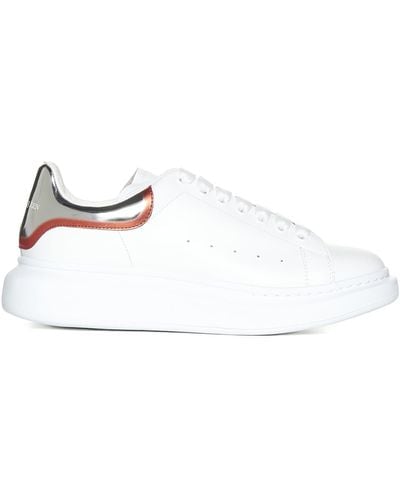 Alexander McQueen Leather Oversized Sneakers. - White
