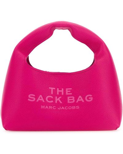 Marc Jacobs Fuchsia Leather Mini The Sack Bag Handbag - Pink