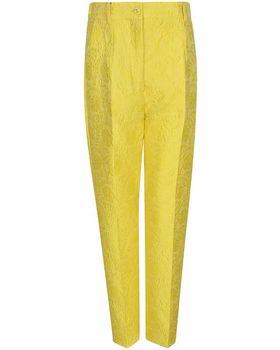 Dolce & Gabbana Buttoned Classic Trousers - Yellow