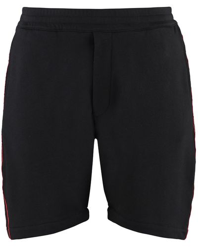 Alexander McQueen Logoed Side Bands Shorts - Black