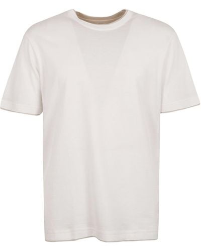 Eleventy Round Neck Plain T-Shirt - White