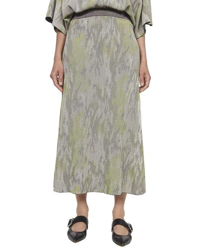 Rodebjer Flora Jacquard Knitted Skirt - Green