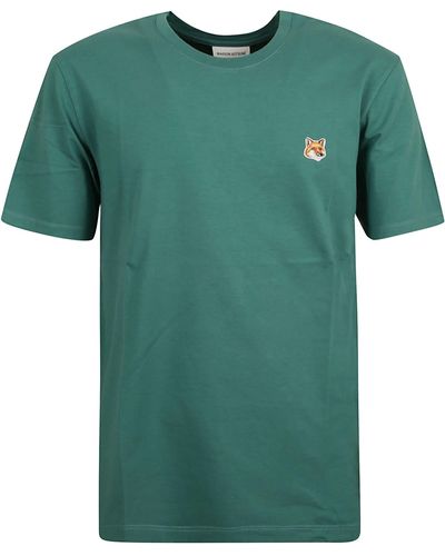 Maison Kitsuné Fox Head Patch Regular T-Shirt - Green