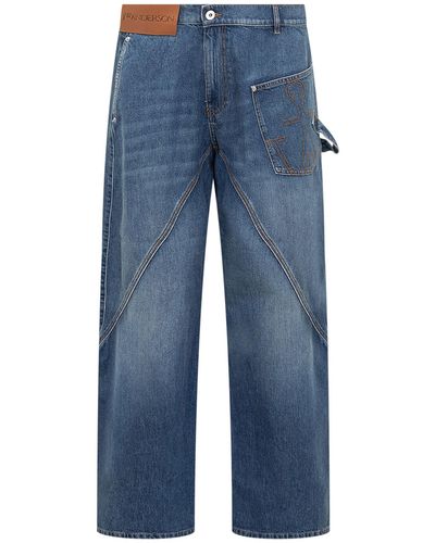 JW Anderson Workwear Twisted Jeans - Blue