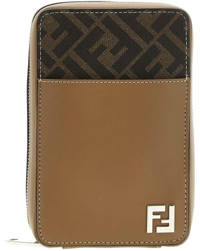 Fendi Phone Case Ff Squared Crossbody Bag - Green