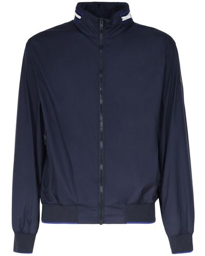 Fay Jacket With Fabric Collar - Blue