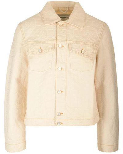 Casablancabrand Slim Fit Denim Jacket - Natural