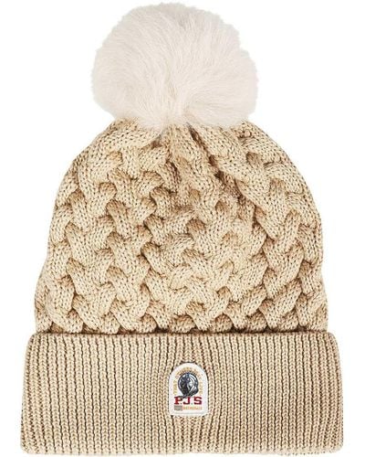 Parajumpers Knitted Beanie With Pom-pom - Natural