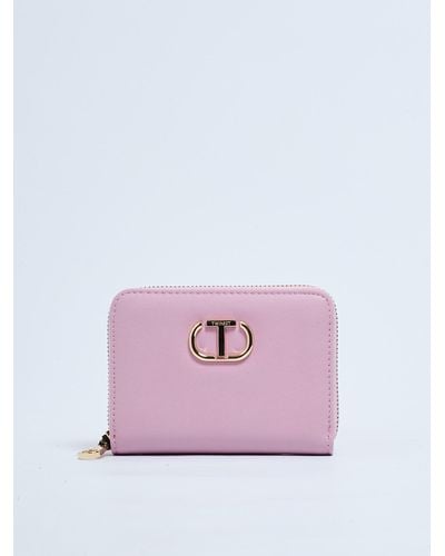 Twin Set Poliuretano Wallet - Pink
