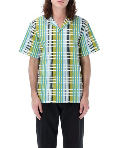 Lanvin Checkered Bowling Shirt - Green