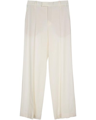 Brunello Cucinelli Pleated Trousers - White