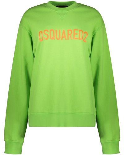 DSquared² Logo Detail Cotton Sweatshirt - Green