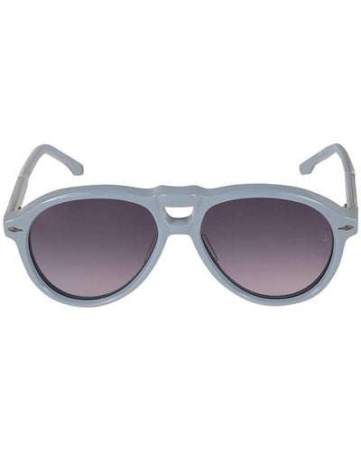 Jacques Marie Mage Aviator Thick Sunglasses - Grey