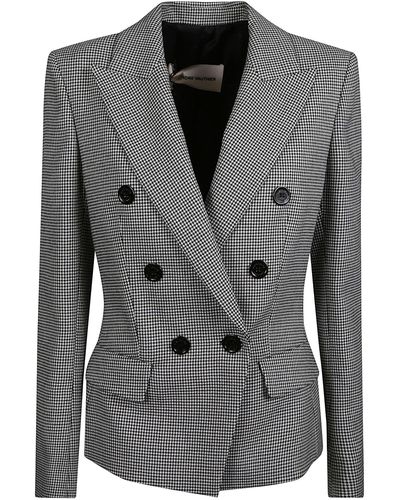 Alexandre Vauthier Double-Breasted Buttoned Blazer - Grey