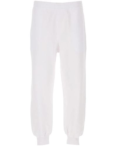 Alexander McQueen Cotton Logo Sweatpants - White