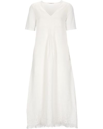 Kangra Linen Long Dress - White