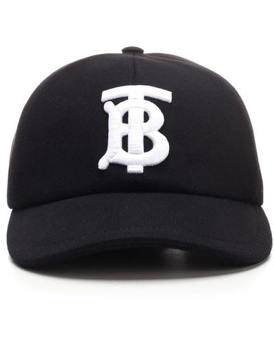 Burberry Tb Monogram Baseball Cap - Black