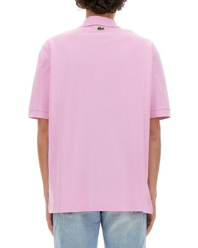 Lacoste Polo With Logo - Pink