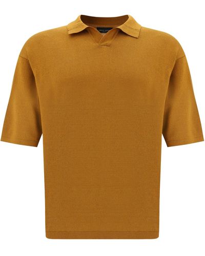 Roberto Collina Boxy Polo Shirt - Yellow