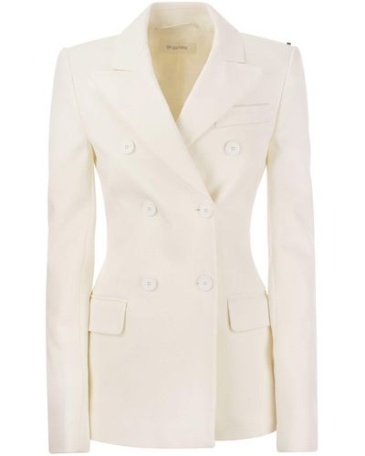 Sportmax Sestri Double Breasted Fitted Jacket - White