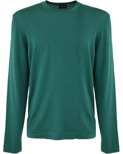 Drumohr Satin T-Shirt - Green